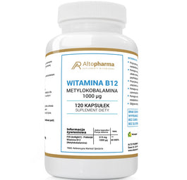 AltoPharma Witamina B12 Metylokobalamina 1000 mcg suplement diety 120 kapsułek
