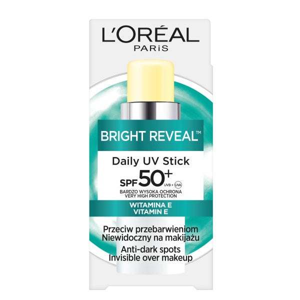 L'Oreal Paris Bright Reveal Daily UV Stick ochronny sztyft przeciwsłoneczny z SPF50+ 9ml