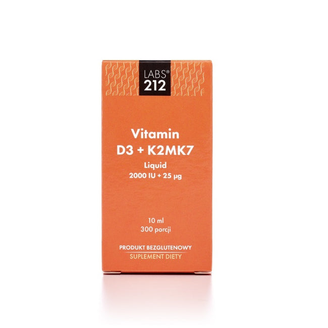 LABS212 Vitamin D3+K2MK7 suplement diety w płynie 10ml