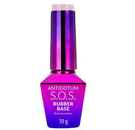 Molly Nails S.O.S. Antidotum Rubber Base baza kauczukowa do manicure pedicure i ozdób Powder Pink 10g