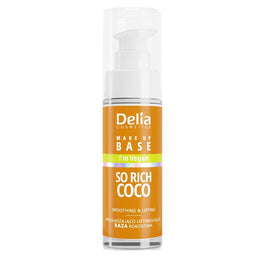 Delia Vegan Make Up Base wegańska baza wygładzająco-liftingująca So Rich Coco 30ml