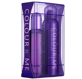 Milton Lloyd Colour Me Purple zestaw woda perfumowana spray 100ml + perfumowany spray do ciała 150ml