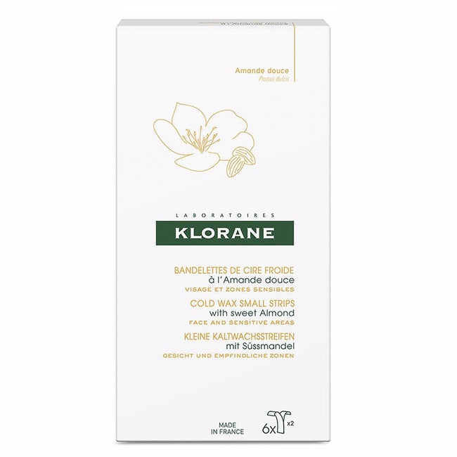 Klorane Cold Wax Strips plastry do depilacji twarzy i wrażliwych miejsc 6szt