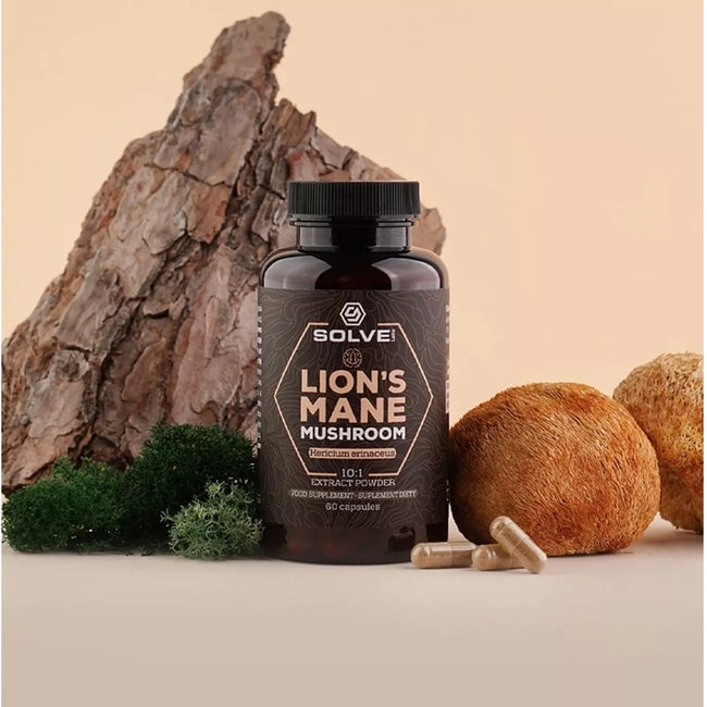 Solve Labs Lion's Mane Mushroom soplówka jeżowata suplement diety 60 kapsułek