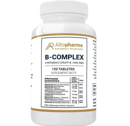 AltoPharma Witamina B Complex 8 witamin z grupy B suplement diety 120 tabletek