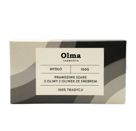 Olma Cosmetics Prawdziwe szare mydło z oliwy z oliwek ze srebrem 100g