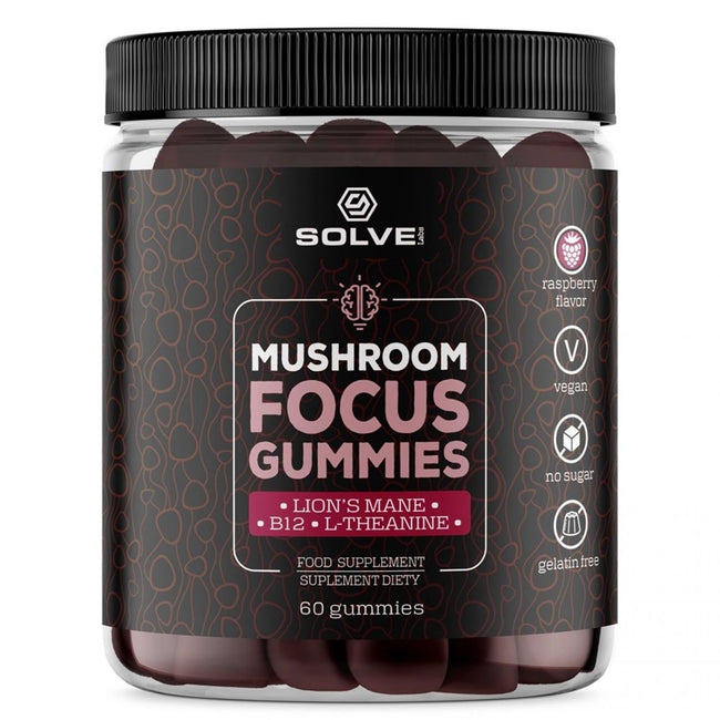 Solve Labs Mushroom Focus Gummies suplement diety w żelkach 60szt