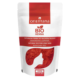 ORIENTANA Bio Henna naturalna farba do włosów długich Mahoniowa Czerwień 100g