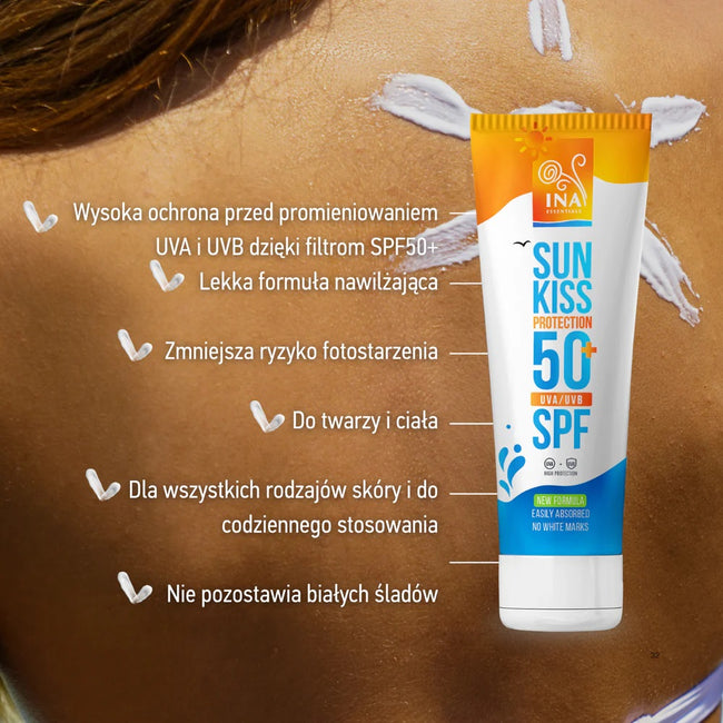 INA ESSENTIALS Sun Kiss Protection SPF50+ przeciwsłoneczny krem do twarzy i ciała 100ml