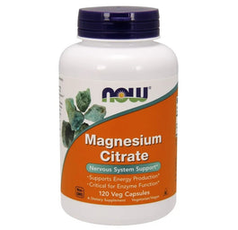 Now Foods Magnesium Citrate 400mg cytrynian magnezu suplement diety 120 tabletek