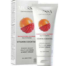 MOSSA Vitamin Cocktail ujędrniająco-odżywcza maska & krem na noc z rokitnikiem i maliną 60ml
