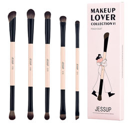 JESSUP 10-in-5 Duo-End Brush Versatility Collection zestaw dwustronnych pędzli do makijażu Peach Dust 5szt.