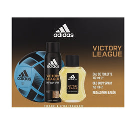 Adidas Victory League zestaw woda toaletowa spray 100ml + dezodorant spray 150ml + mała piłka