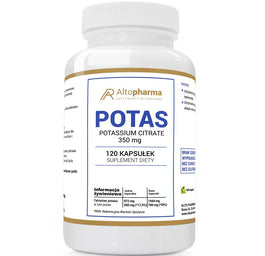 AltoPharma Potas cytrynian potasu 350mg suplement diety 120 kapsułek