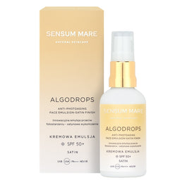 Sensum Mare Algodrops innowacyjna kremowa emulsja ochronna przeciw fotostarzeniu SPF 50+ UVB UVA PA++++ HEV/IR 50ml