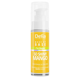 Delia Vegan Make Up Base wegańska baza rozjaśniająco-witalizująca So Shiny Mango 30ml