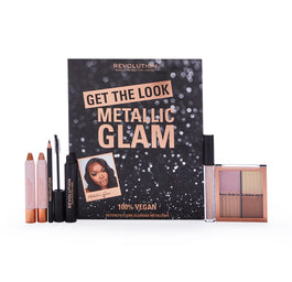 Makeup Revolution Get The Look: Metallic Glam Makeup Set zestaw produktów do makijażu