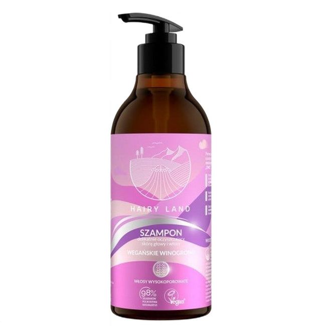 Hairy Land Szampon do włosów wysokoporowatych Wegańskie Winogrono 400ml