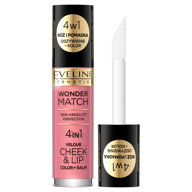 Eveline Cosmetics Wonder Match Velour Cheek&Lip róż i pomadka w płynie