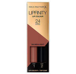 Max Factor Lipfinity Lip Colour dwufazowa pomadka w płynie o długotrwałym efekcie 190 Indulgent