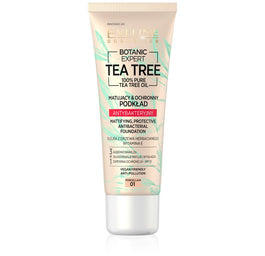 Eveline Cosmetics Botanic Expert Tea Tree Foundation matujący ochronny podkład antybakteryjny