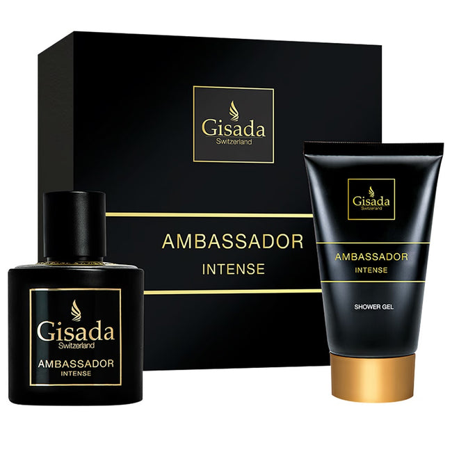 Gisada Ambassador Intense zestaw woda perfumowana spray 50ml + żel pod prysznic 100ml