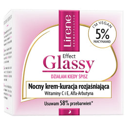 Lirene Effect Glassy nocny krem-kuracja rozjaśniająca 50ml
