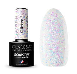 Claresa Soak Off UV/LED Glitter lakier hybrydowy 2 5g