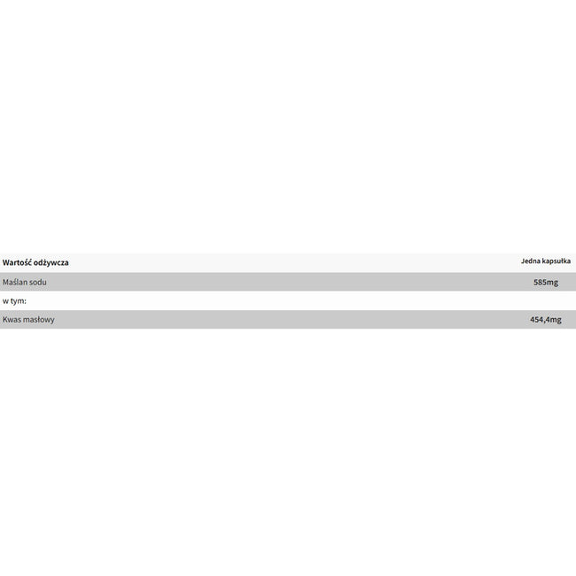 WISH Pharmaceutical Maślan Sodu 585mg suplement diety 120 kapsułek