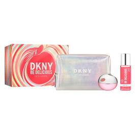 Donna Karan DKNY Be Delicious Fresh Blossom zestaw woda perfumowana spray 100ml + mgiełka do ciała 125ml + kosmetyczka