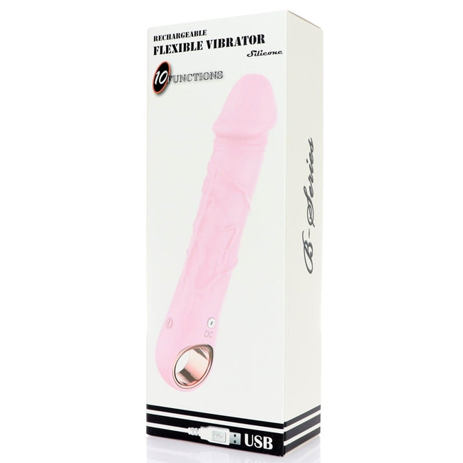 B-Series Magic Flexible Vibrator wodoodporny elastyczny wibrator z 10 funkcjami wibracji Pink
