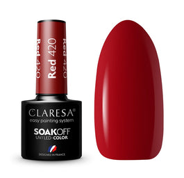 Claresa Soak Off UV/LED Red lakier hybrydowy 420 5g