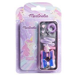 Martinelia Little Unicorn zestaw ozdób do włosów dla dzieci w metalowym pudełku