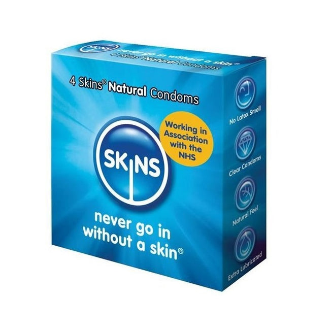 Skins Natural Condoms klasyczne prezerwatywy 4szt.