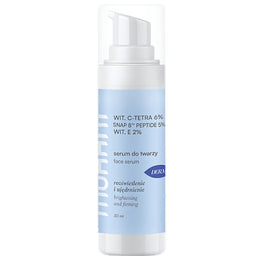Mohani Napinająco-rozświetlające serum do twarzy z ultrastabilną witaminą C TETRA 6% neuropeptydem SNAP 8™ Peptide 5% i witaminą E 2% 30ml
