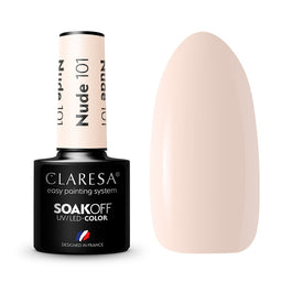 Claresa Soak Off UV/LED Nude lakier hybrydowy 101 5g