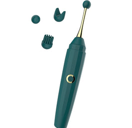 B-Series Magic Massager With 3 Heads stymulator z trzema zamiennymi końcówkami Green