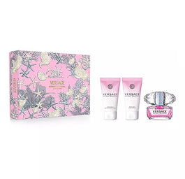 Versace Bright Crystal zestaw woda toaletowa spray 50ml + balsam do ciała 50ml + żel pod prysznic 50ml