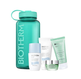 Biotherm The Drop Collection Aqua Drop zestaw żel do twarzy 15ml + pianka do mycia twarzy 50ml + balsam do ciała 50ml + dezodorant roll-on 75ml