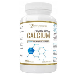 Progress Labs Calcium + Witamina D3 50mcg suplement diety 120 kapsułek