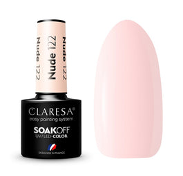 Claresa Soak Off UV/LED Nude lakier hybrydowy 122 5g