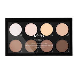 NYX Professional MakeUp Highlight & Contour Pro Palette paleta do konturowania i rozświetlania 8x2.7g