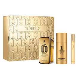 Paco Rabanne Million Gold zestaw woda perfumowana spray 50ml + dezodorant spray 150ml + woda perfumowana spray 10ml