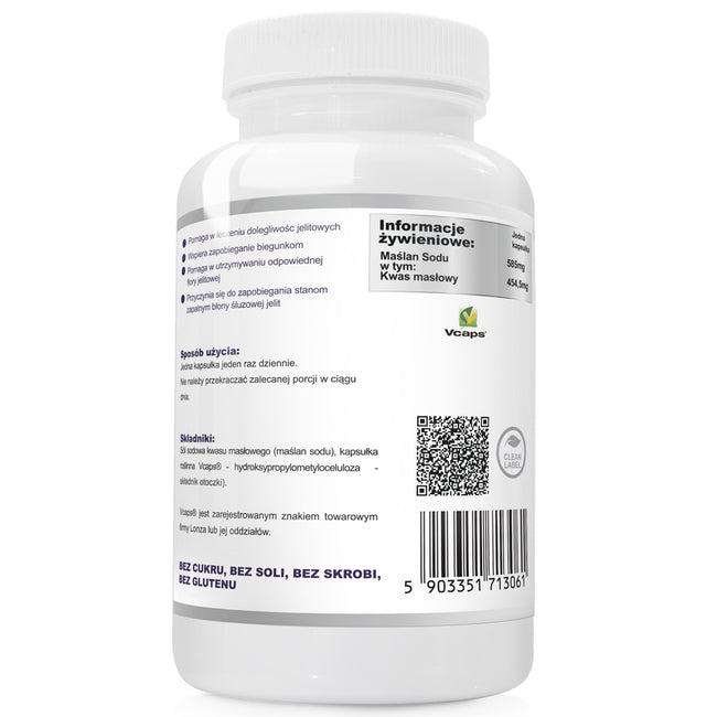 WISH Pharmaceutical Maślan Sodu 585mg suplement diety 120 kapsułek