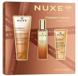 Nuxe Iconic Scent zestaw perfumy 30ml + olejek pod prysznic 100ml + perfumowane mleczko do ciała 30ml