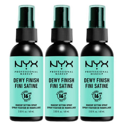NYX Professional MakeUp Dewy Finish Setting Spray Trio zestaw utrwalaczy do makijażu 3x60ml