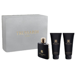 Trussardi Uomo zestaw woda toaletowa spray 100ml + balsam po goleniu 200ml + żel pod prysznic 200ml