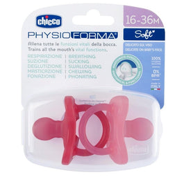 Chicco PhysioForma Soft smoczek silikonowy uspokajający 16-36m Różowy 2szt.