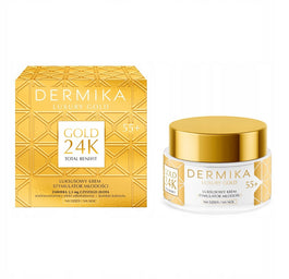 Dermika Luxury Gold 24K Total Benefit luksusowy krem stymulator młodości 55+ 50ml