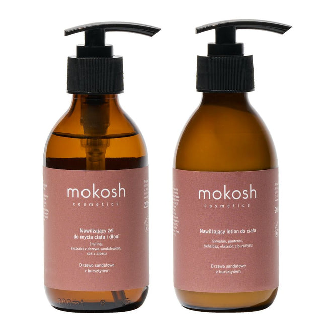 Mokosh Pyszałek Drzewna Głębia zestaw nawilżający żel do mycia ciała i dłoni 200ml + nawilżający lotion do ciała 200ml